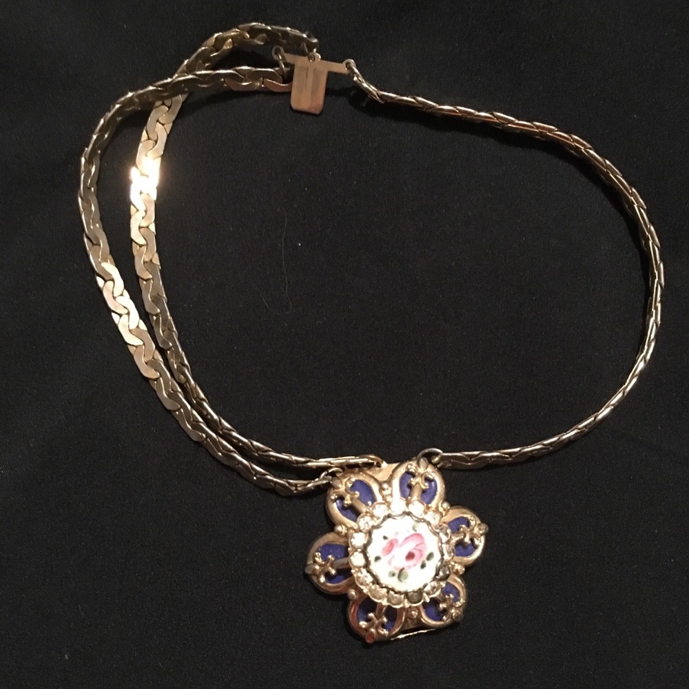 Decorated Enamel Gold tone Bracelet